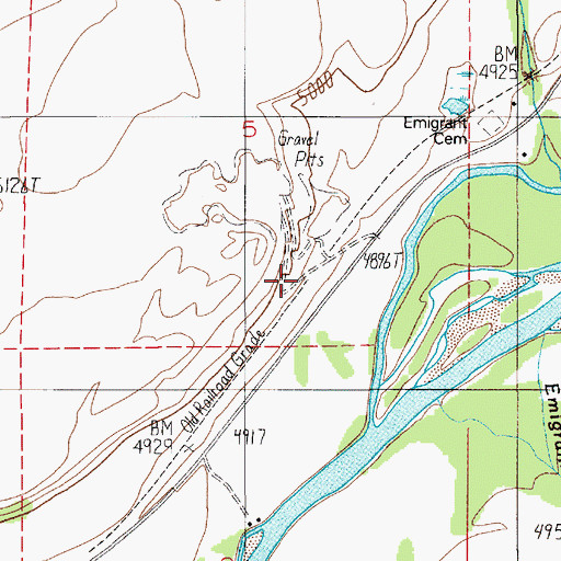 Topographic Map of Merriman, MT