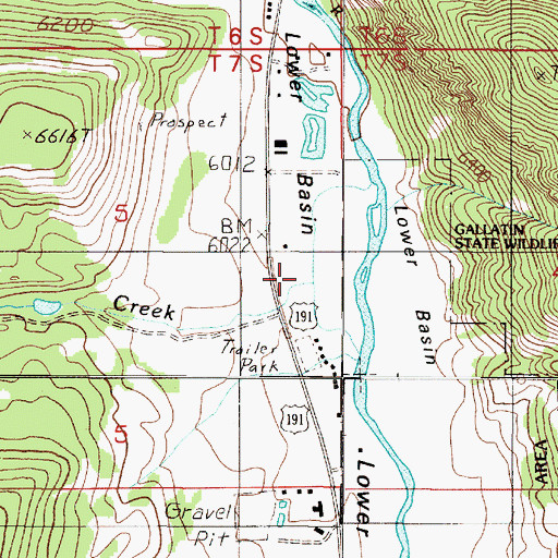 Topographic Map of Michener Creek, MT