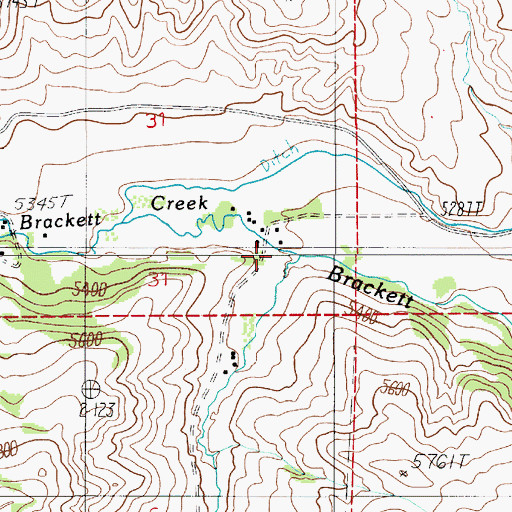 Topographic Map of Miles Creek, MT