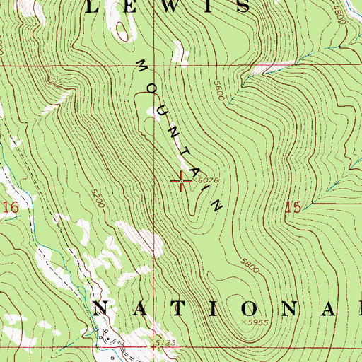 Topographic Map of Monarch Mountain, MT