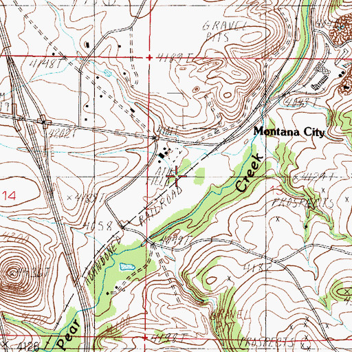 Topographic Map of Montana City, MT
