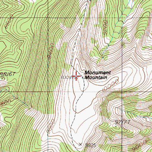 Topographic Map of Monument Mountain, MT