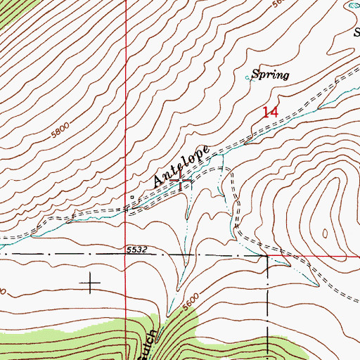 Topographic Map of Moonshine Gulch, MT