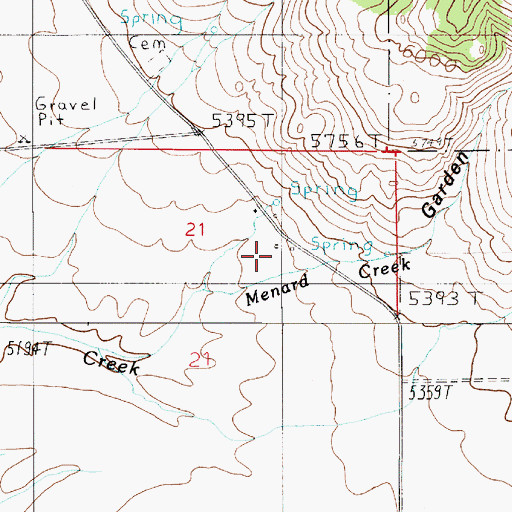 Topographic Map of Morgan Ranch, MT