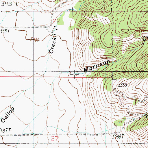 Topographic Map of Morrison Canyon, MT
