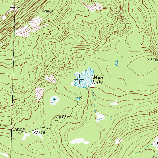 Topographic Map of Mud Lake, MT