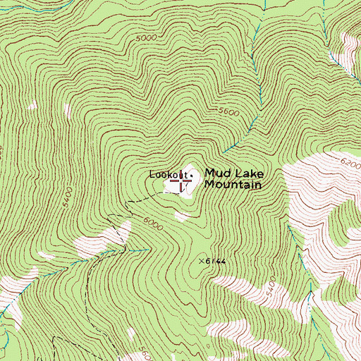 Topographic Map of Mud Lake Mountain, MT