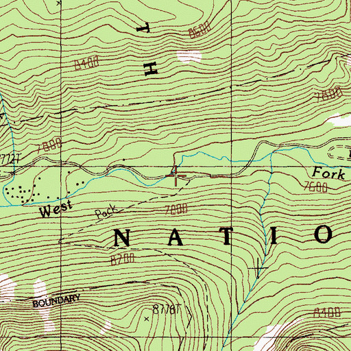 Topographic Map of Nelson Campground, MT