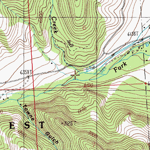 Topographic Map of Nichols Creek, MT