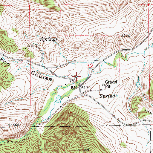 Topographic Map of Nickerson Coulee, MT