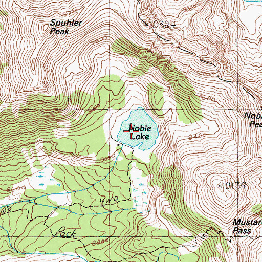 Topographic Map of Noble Lake, MT