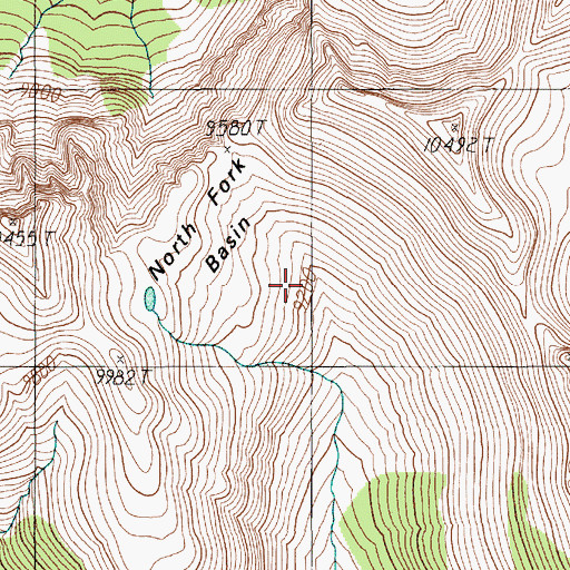 Topographic Map of North Fork Basin, MT