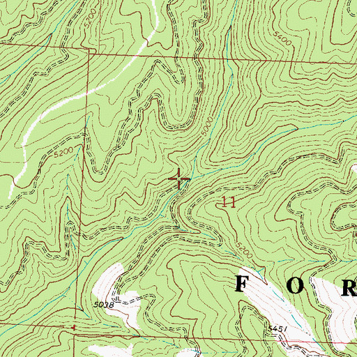 Topographic Map of North Fork Cameron Creek, MT