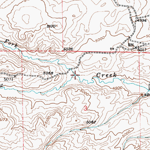 Topographic Map of North Fork Willow Creek, MT