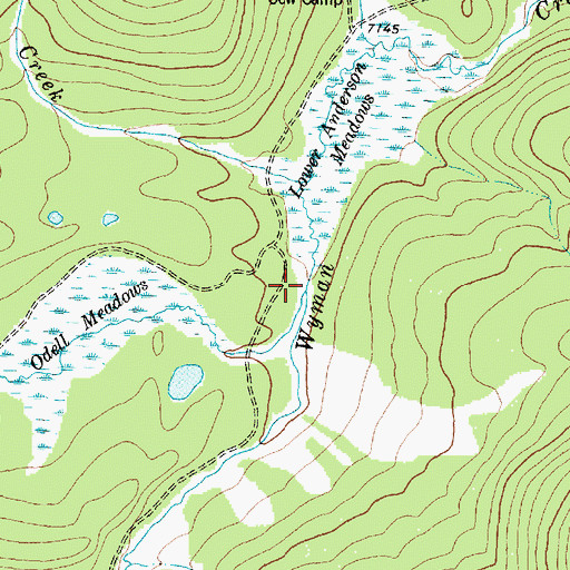 Topographic Map of Odell Creek, MT