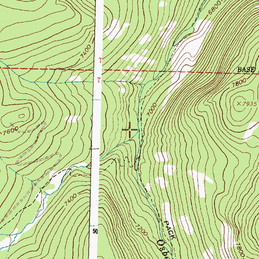 Topographic Map of Osborne Creek, MT