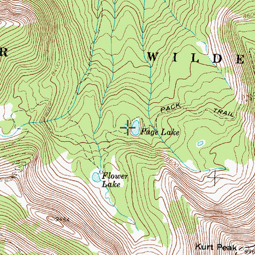 Topographic Map of Page Lake, MT