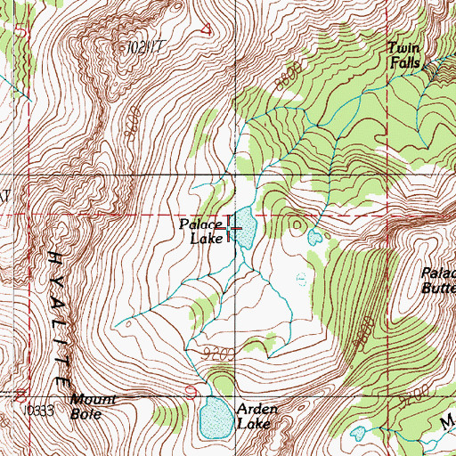 Topographic Map of Palace Lake, MT
