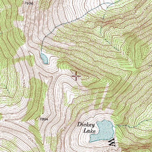 Topographic Map of Paola Ridge, MT