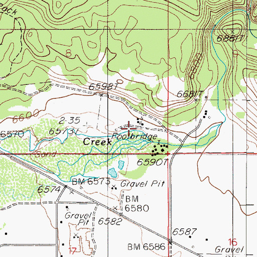 Topographic Map of Parade Rest Ranch, MT