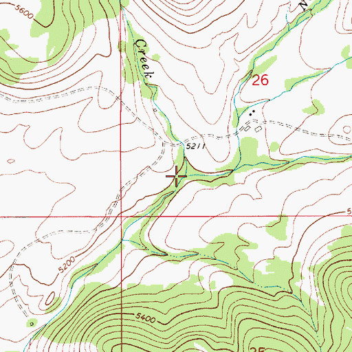 Topographic Map of Park Creek, MT