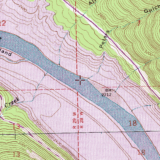 Topographic Map of Peters Gulch, MT