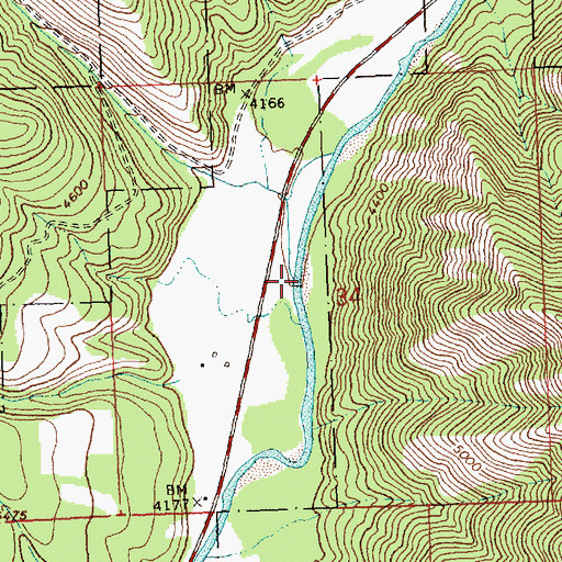 Topographic Map of Pierce Creek, MT