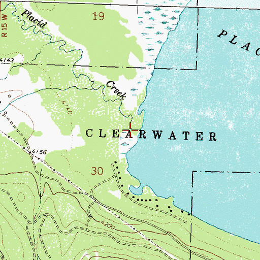 Topographic Map of Placid Creek, MT