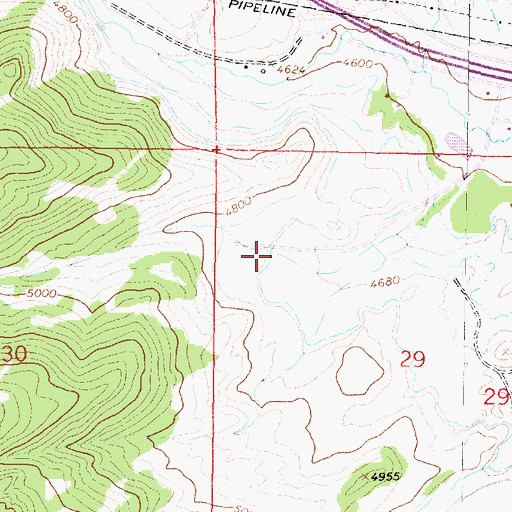 Topographic Map of Pole Canyon, MT