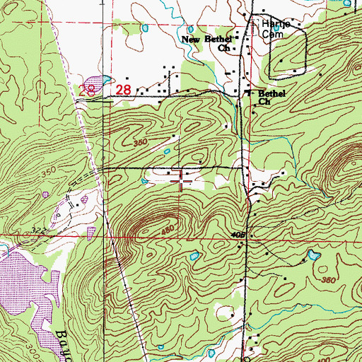 Topographic Map of Nutter School (historical), AR