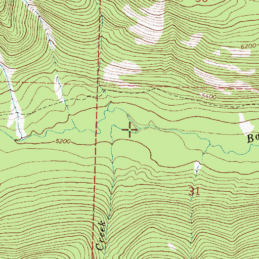 Topographic Map of Puma Creek, MT