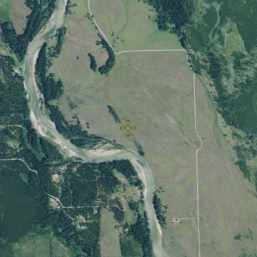 Aerial/Satellite Image of Quarter Circle MC Ranch, MT