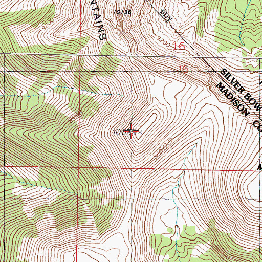 Topographic Map of Red Mountain, MT