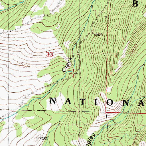 Topographic Map of Rhubarb Patch Trail, MT