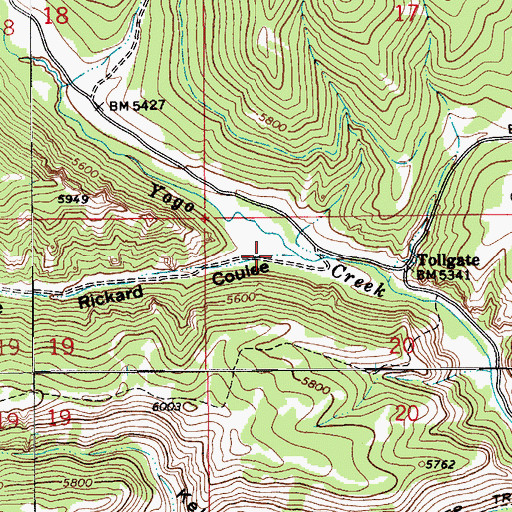 Topographic Map of Rickard Coulee, MT