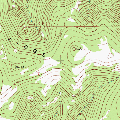 Topographic Map of Rimrock Ridge, MT