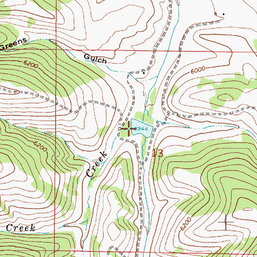 Topographic Map of Rocker Creek, MT