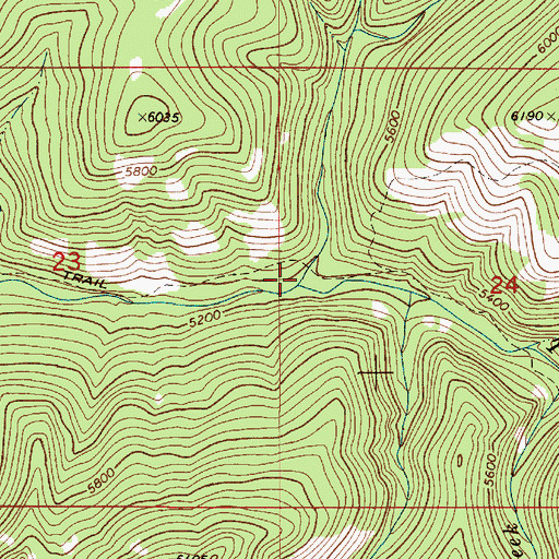 Topographic Map of Rugby Creek, MT