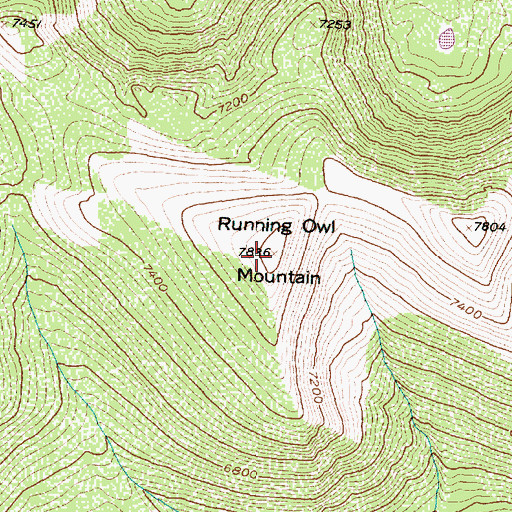 Topographic Map of Running Owl Mountain, MT