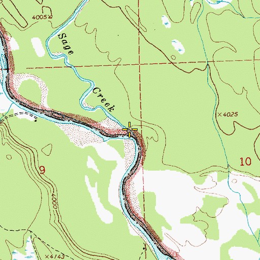 Topographic Map of Sage Creek, MT