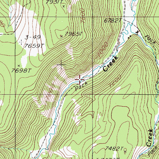 Topographic Map of Sage Creek Station, MT