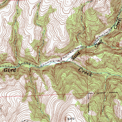 Topographic Map of Saint Clair Creek, MT