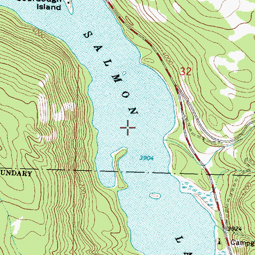 Topographic Map of Salmon Lake, MT