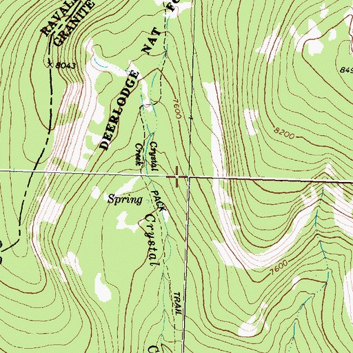 Topographic Map of Sapphire Mountains, MT