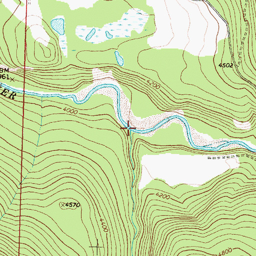 Topographic Map of Sergeant Creek, MT