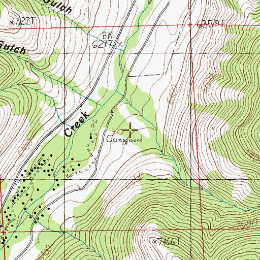 Topographic Map of Sheridan Campground, MT