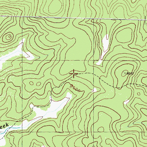 Topographic Map of Shoestring Creek Bear Wallow Creek Trail, MT