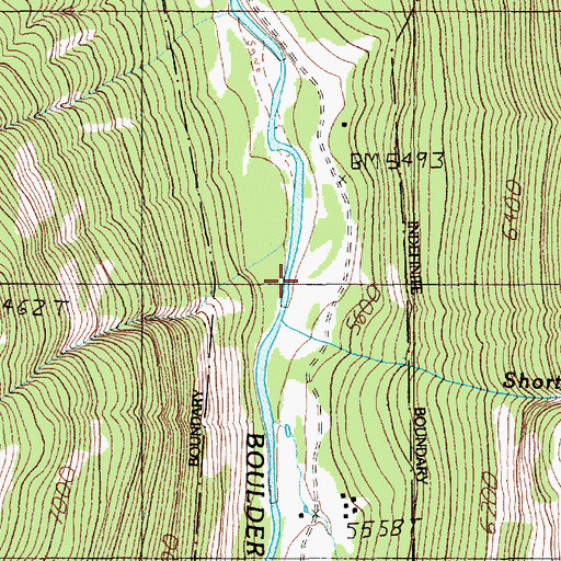 Topographic Map of Shorty Creek, MT