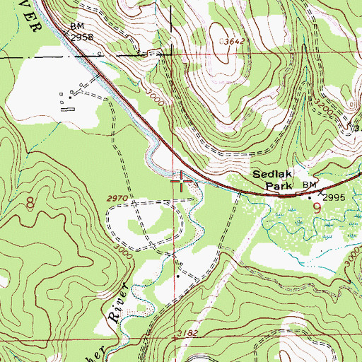 Topographic Map of Silver Butte Fisher River, MT