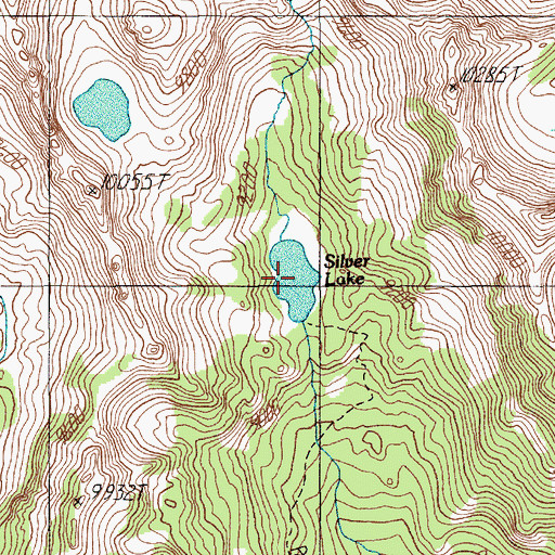 Topographic Map of Silver Lake, MT